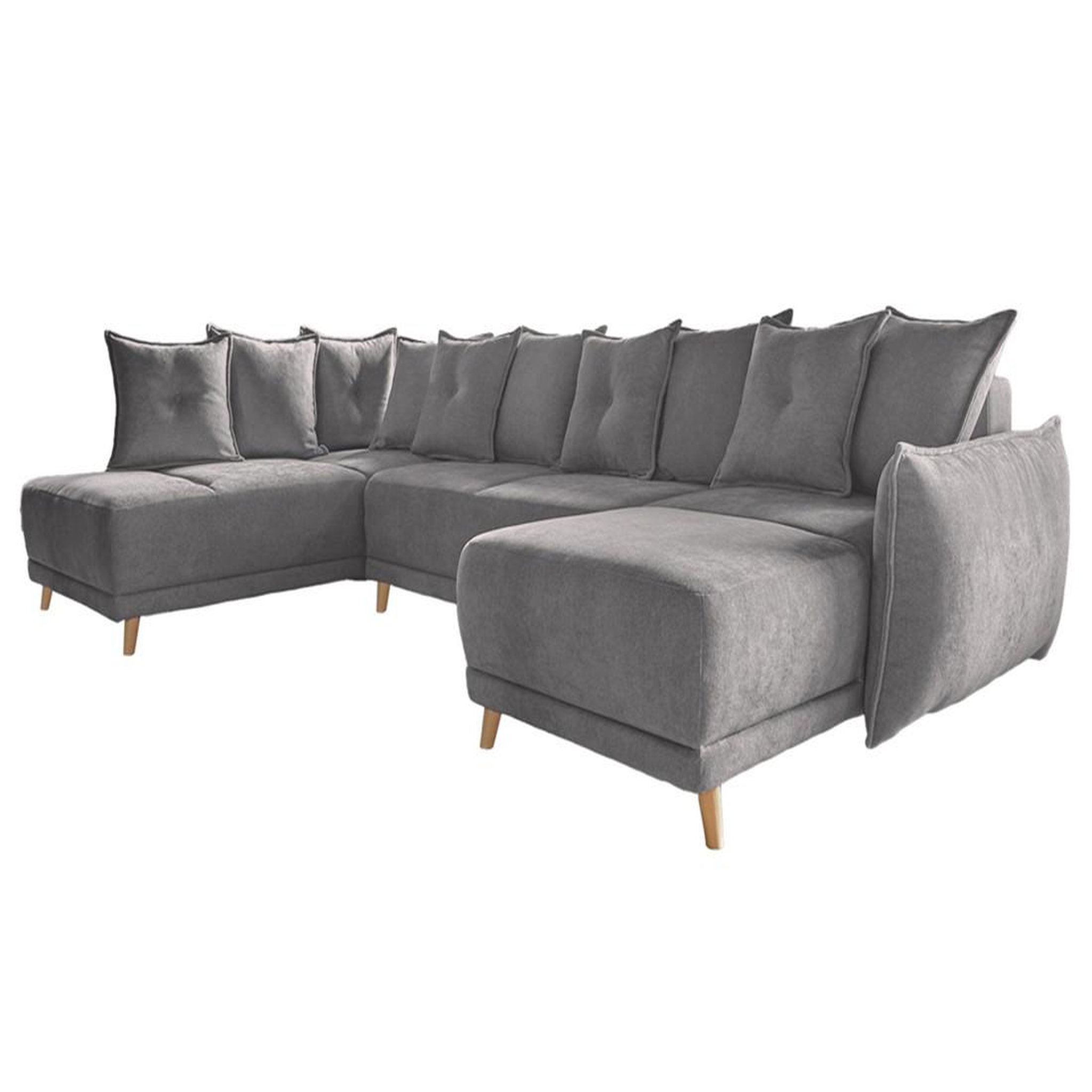 Voir la diapositive 6 : BEST MOBILIER Lena - canapé d'angle panoramique convertible - avec coffre - 7 places - gauche