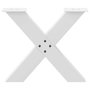 Voir la diapositive 5 : VIDAXL Pieds de table basse forme de X 2 pcs blanc 50x(42-43) cm acier