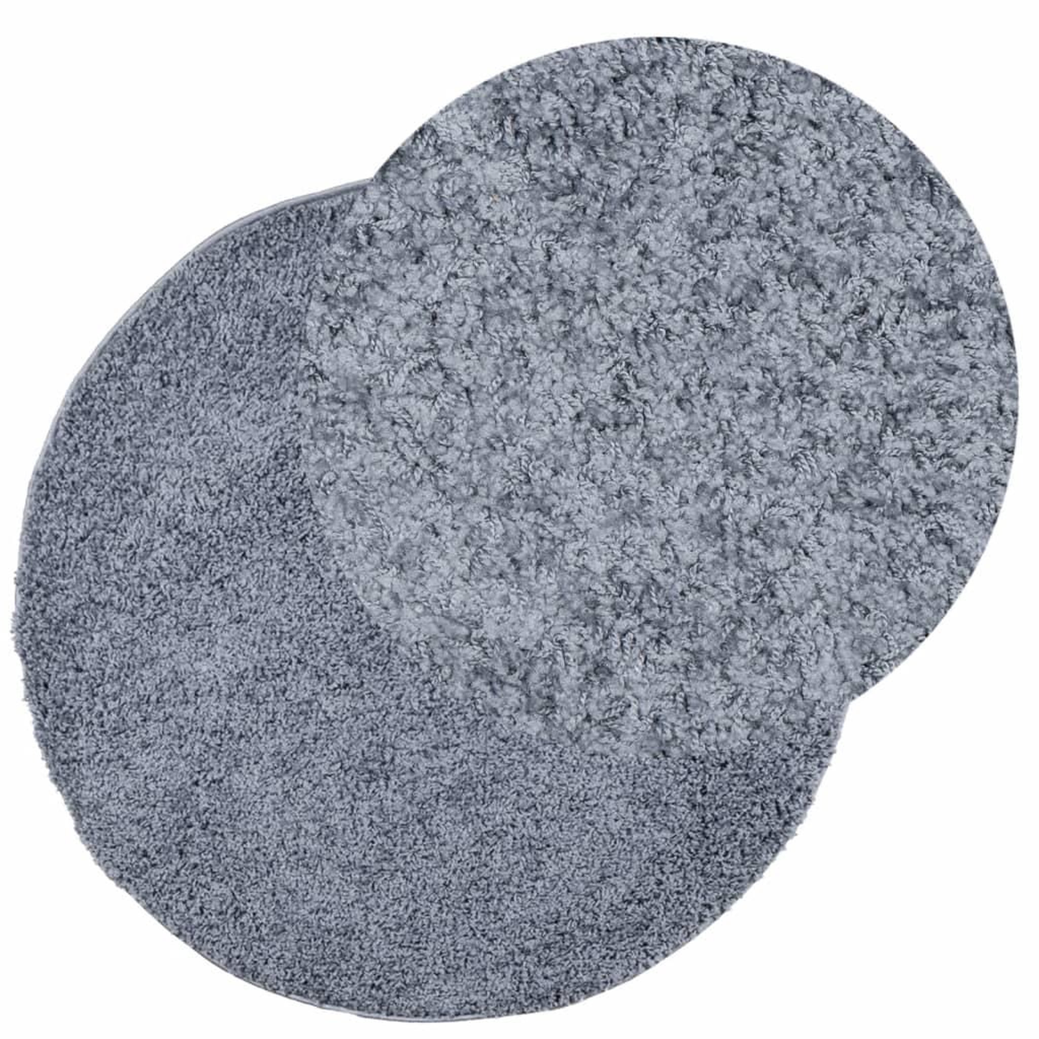 Voir la diapositive 3 : VIDAXL Tapis shaggy PAMPLONA poils longs moderne bleu Ø 200 cm