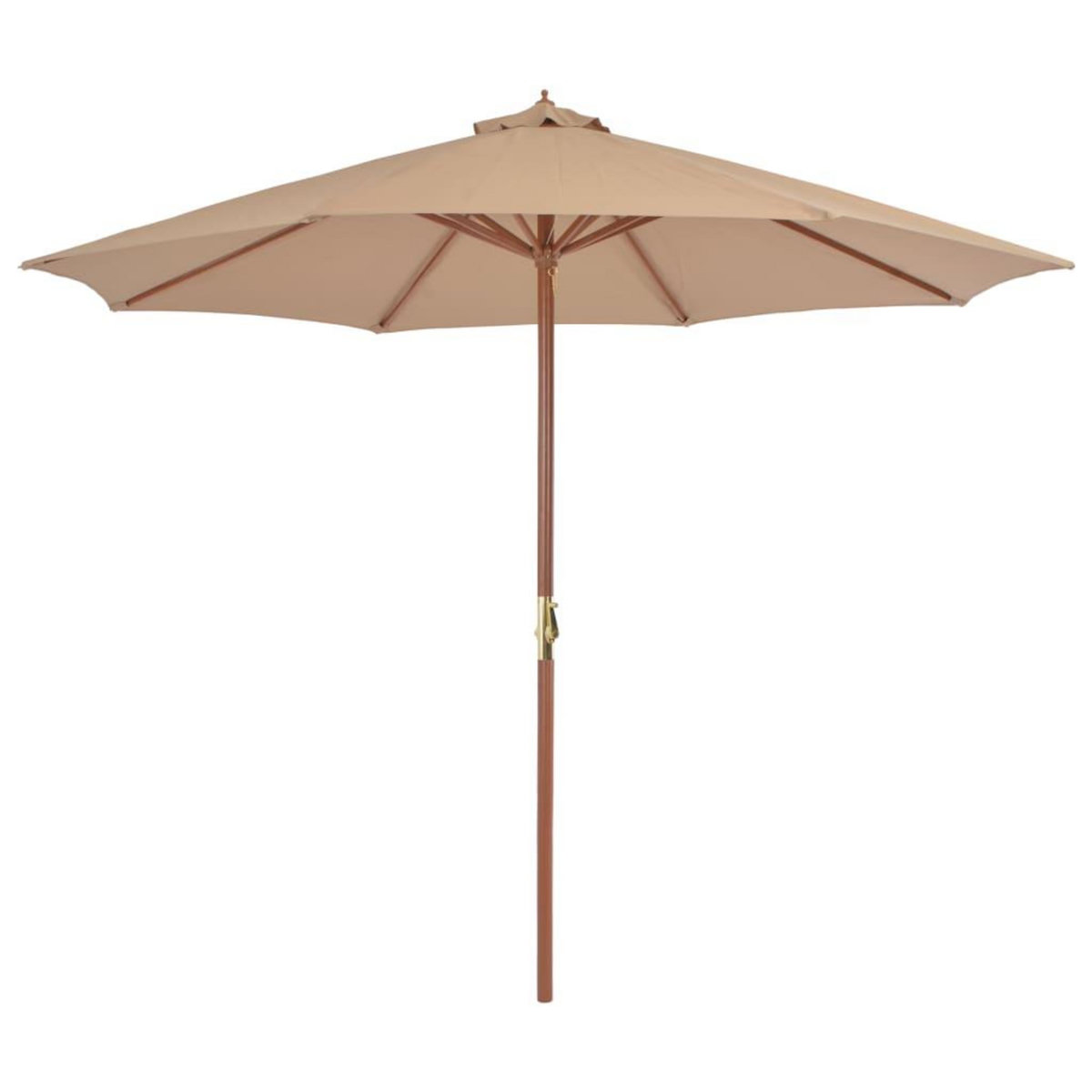 VIDAXL Parasol d'exterieur avec mat en bois 300 cm taupe