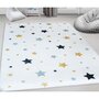 Voir la diapositive 2 : MANI TEXTILE Tapis enfant Etoile 80 x 150 cm - Ecru