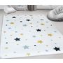 Voir la diapositive 2 : MANI TEXTILE Tapis enfant Etoile 80 x 150 cm - Ecru