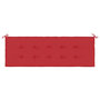 Voir la diapositive 4 : VIDAXL Coussin de banc de jardin rouge 150x50x3 cm tissu oxford