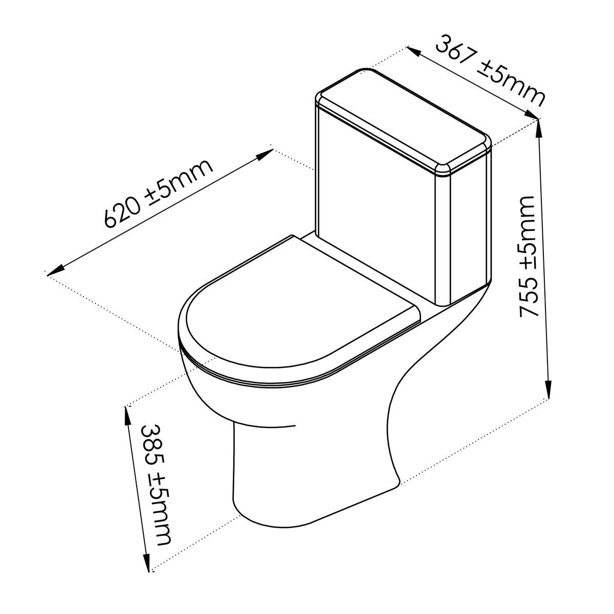 ONDEE WC Serti à poser avec colonne horizontale - Blanc