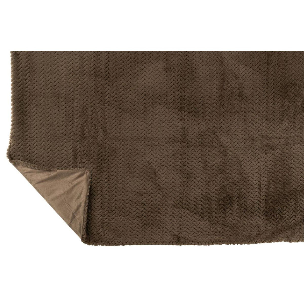 Paris Prix Plaid Uni  Winter  130x180cm Marron Foncé