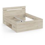 Habitat et Jardin Lit Double en bois  Michigan  - 160 x 200 cm - Marron