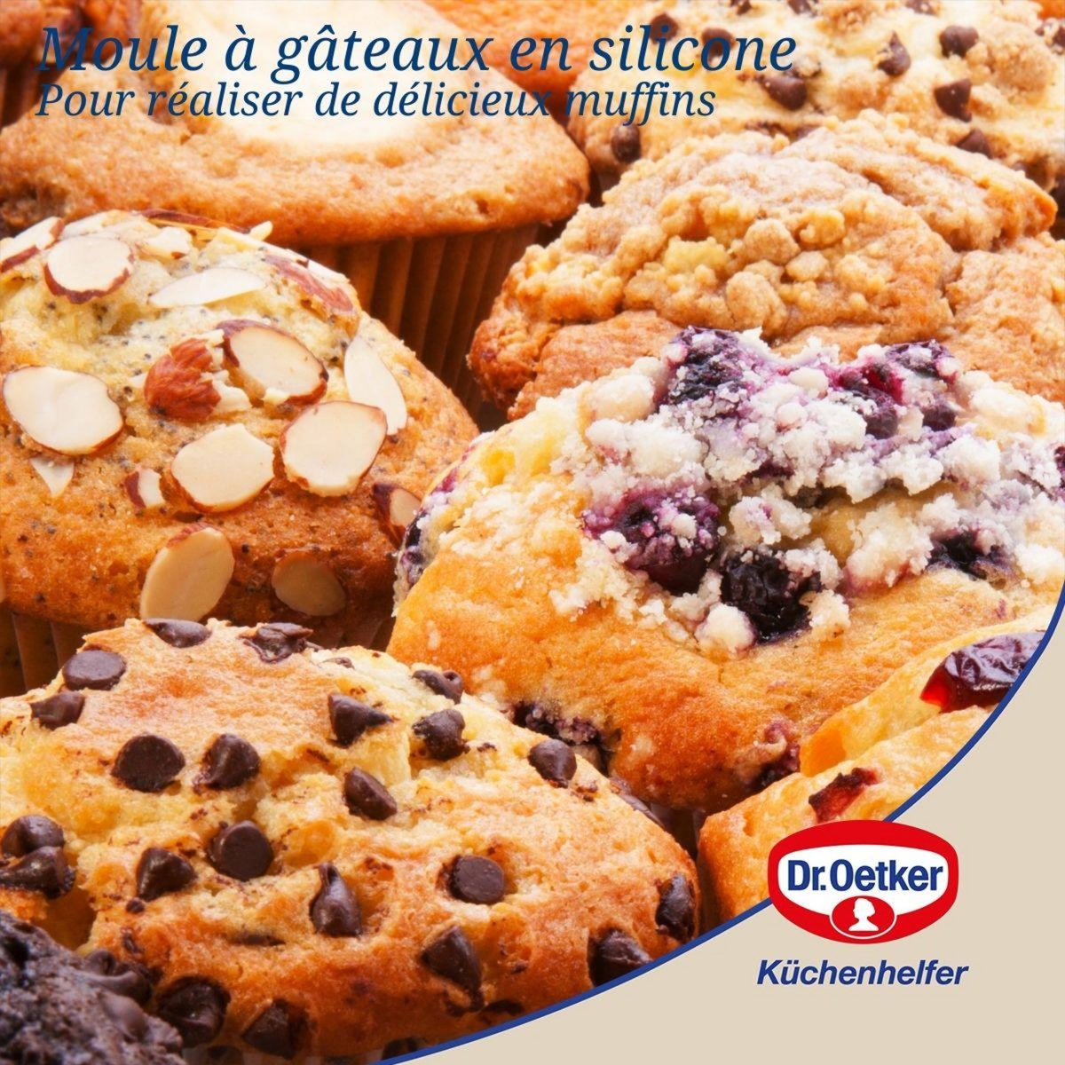 DR.OETKER Moule à muffins 6 empreintes 30 x 18 cm Dr.Oetker Flexxibel Love