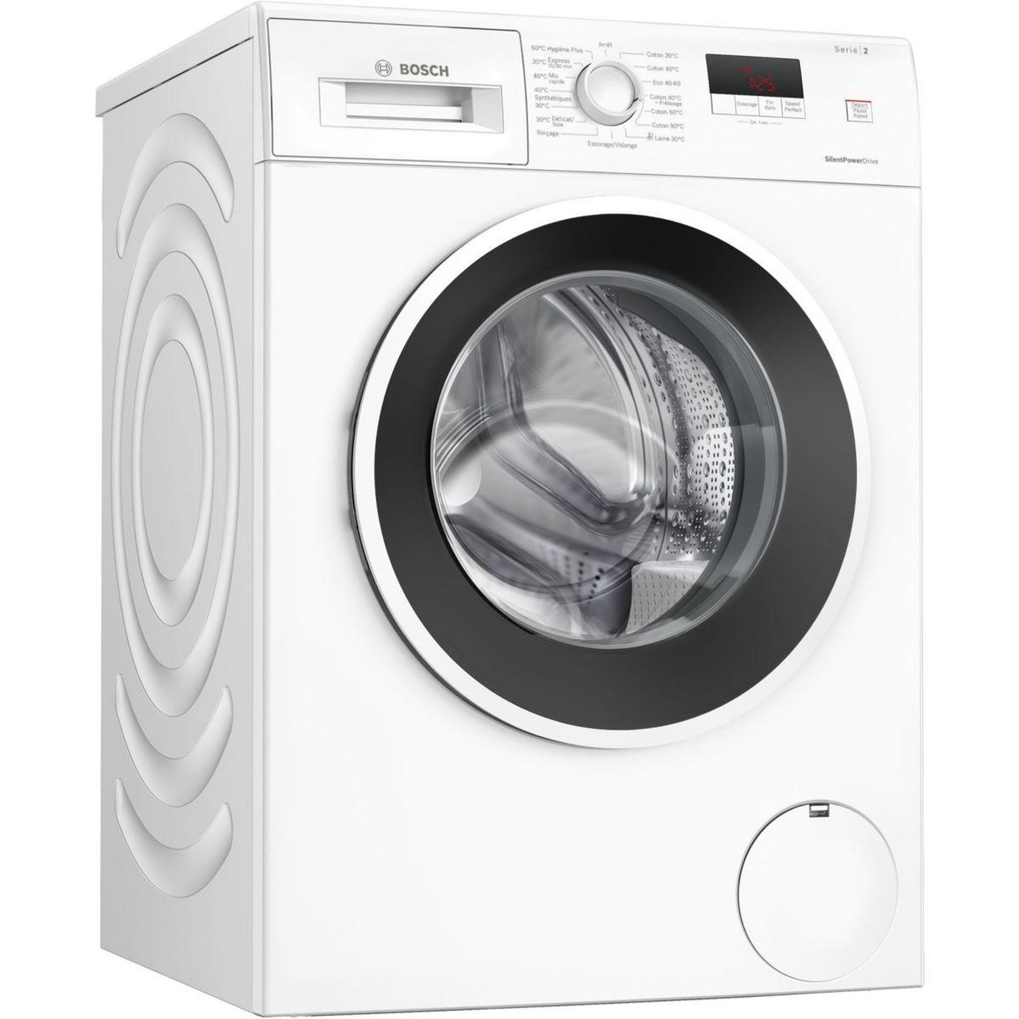 Voir la diapositive 3 : BOSCH Lave linge hublot WGE02203FR - 7 kg - 1200 tr/min - Classe A - Moteur induction - Série 2