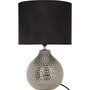 Voir la diapositive 2 : ATMOSPHERA Lampe à poser design martelé Angie - H. 38 cm - Argent