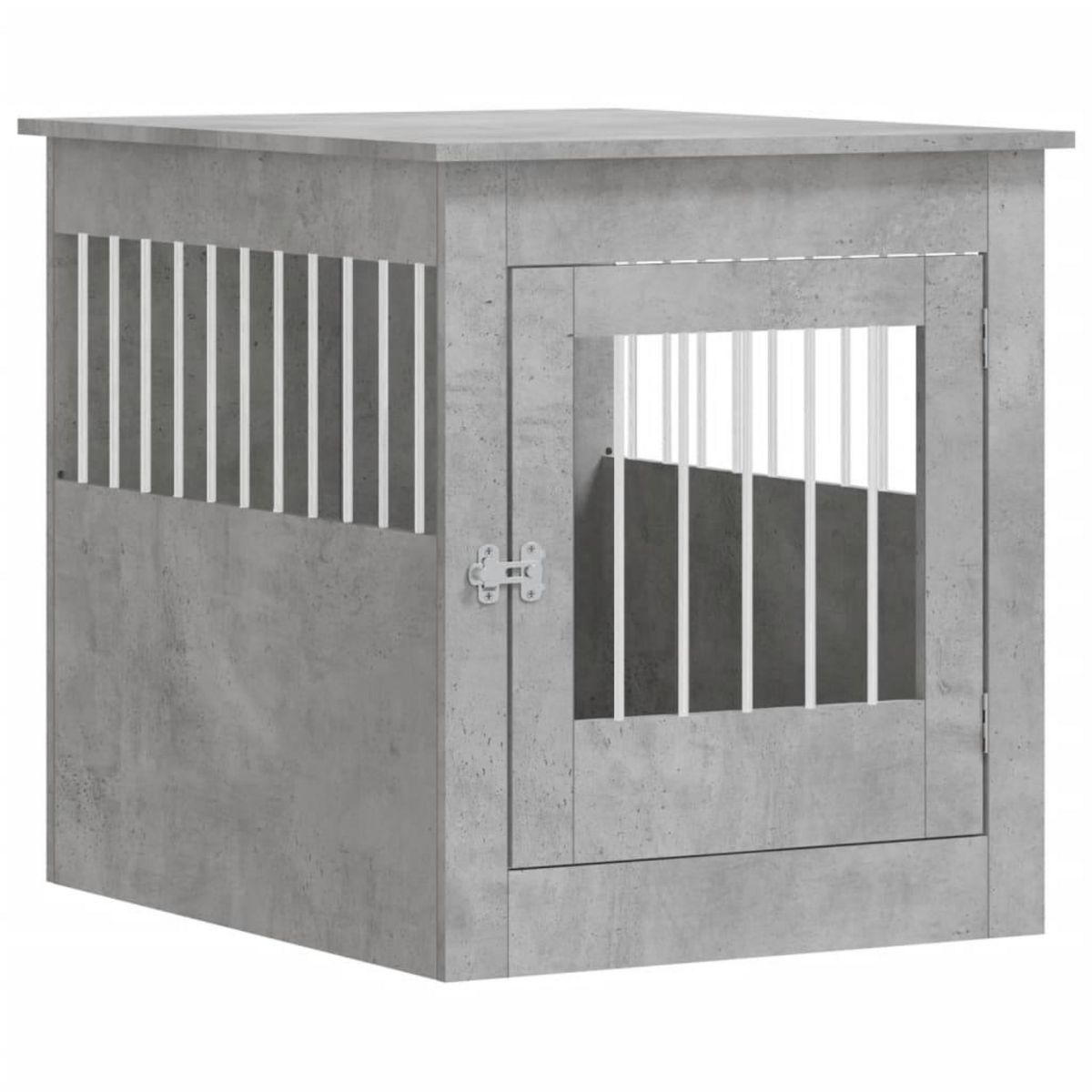 VIDAXL Meuble de cage pour chiens gris beton 64,5x80x71 cm