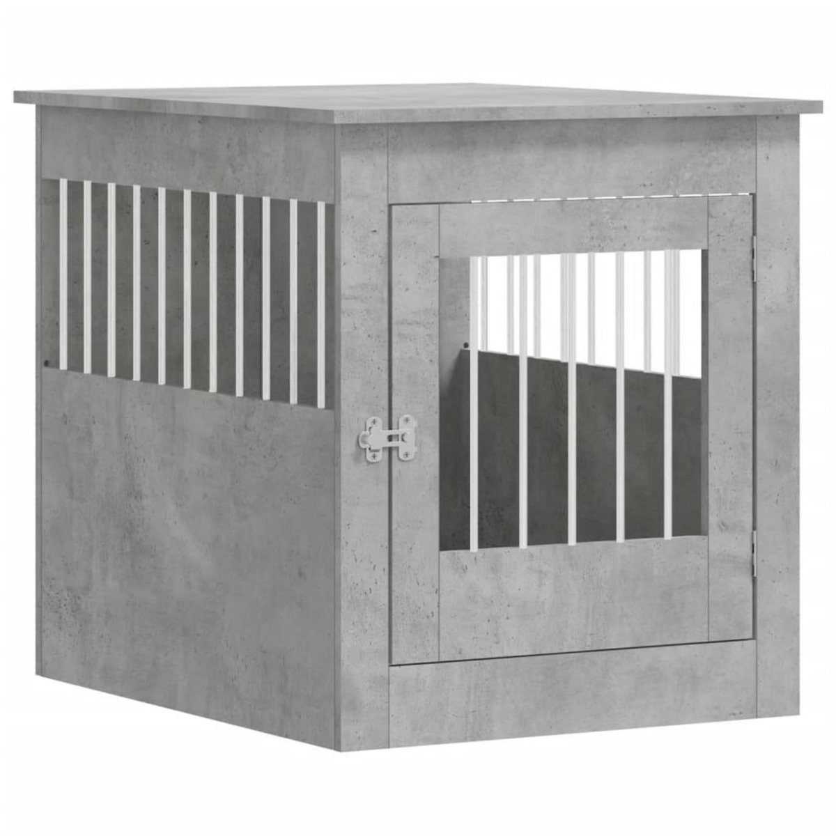 VIDAXL Meuble de cage pour chiens gris beton 64,5x80x71 cm
