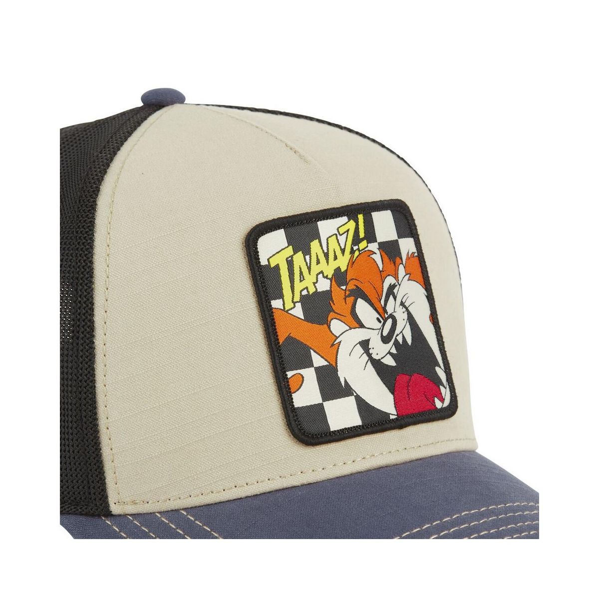 CAPSLAB Casquette trucker premium avec filet effet bambou Looney Tunes Taz