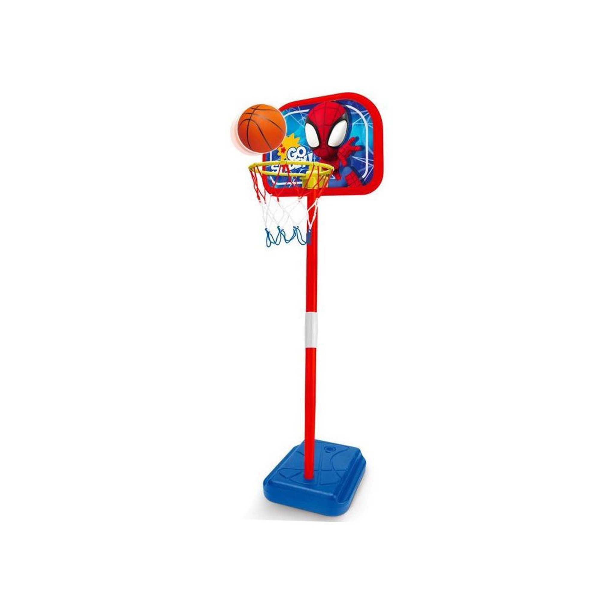Marvel Marvel spidey et ses amis, panier de basket enfant sur pied 106 cm avec ballon et pompe
