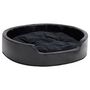Voir la diapositive 2 : VIDAXL Lit pour chiens Noir 79x70x19 cm Peluche et similicuir