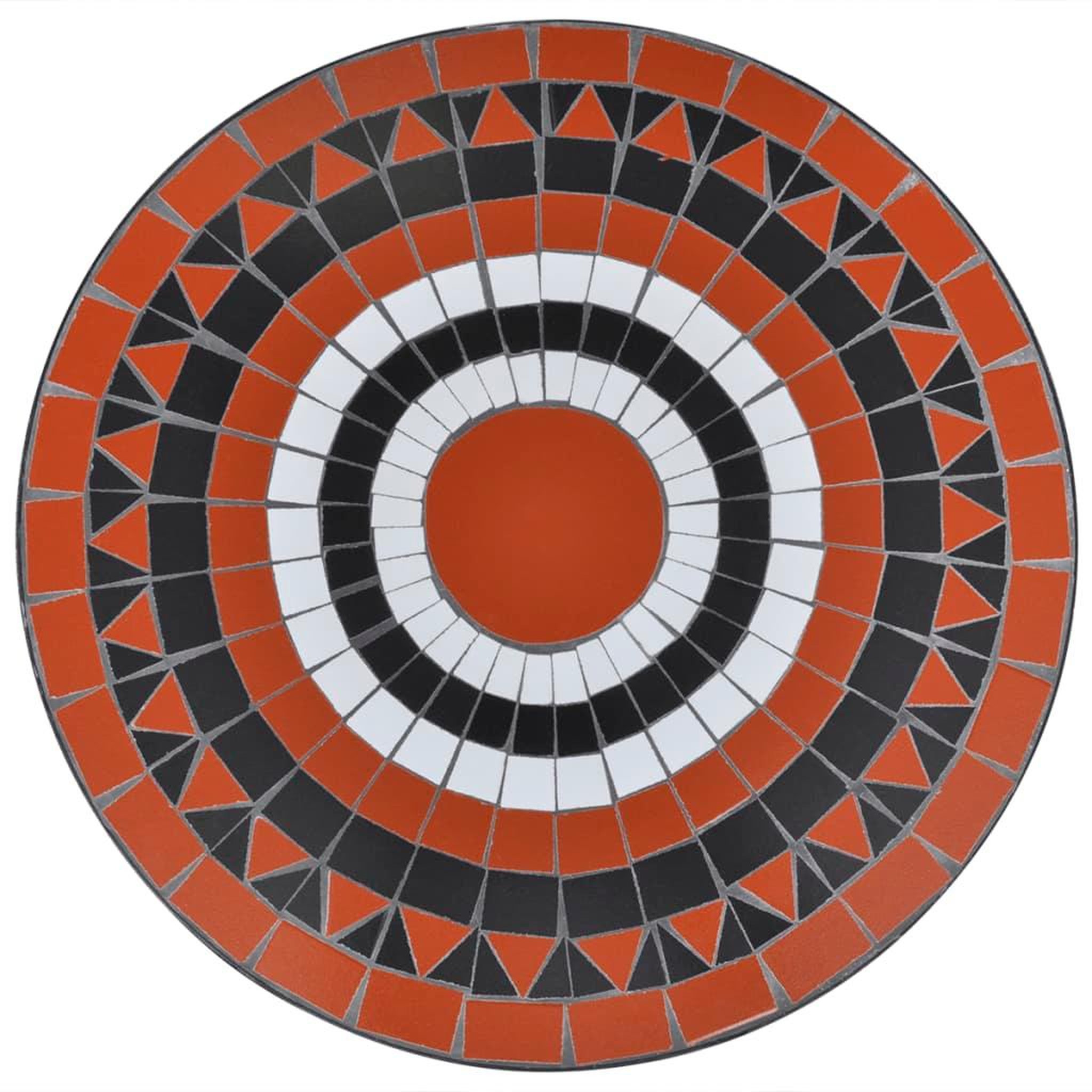 Voir la diapositive 3 : VIDAXL Table de bistro Terre cuite et blanc 60 cm Mosaïque