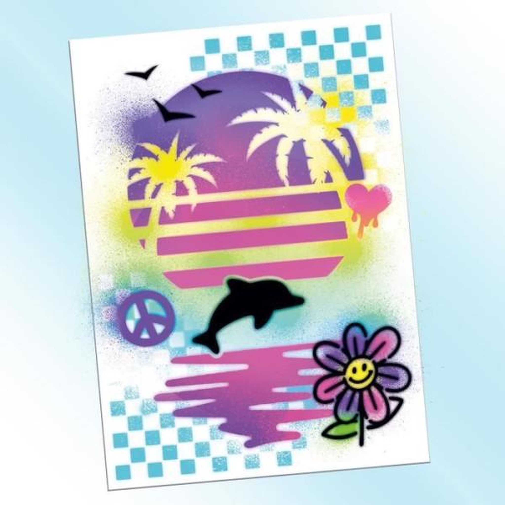 Voir la diapositive 5 : Canal Toys Canal toys - airbrush art - kit de création de posters avec spray électronique, pochoirs et feutres - air 015