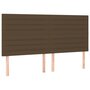 Voir la diapositive 4 : VIDAXL Tete de lit a LED Marron fonce 200x5x118/128 cm Tissu
