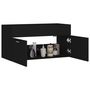 Voir la diapositive 4 : VIDAXL Armoire d'evier Noir 90x38,5x46 cm Bois d'ingenierie