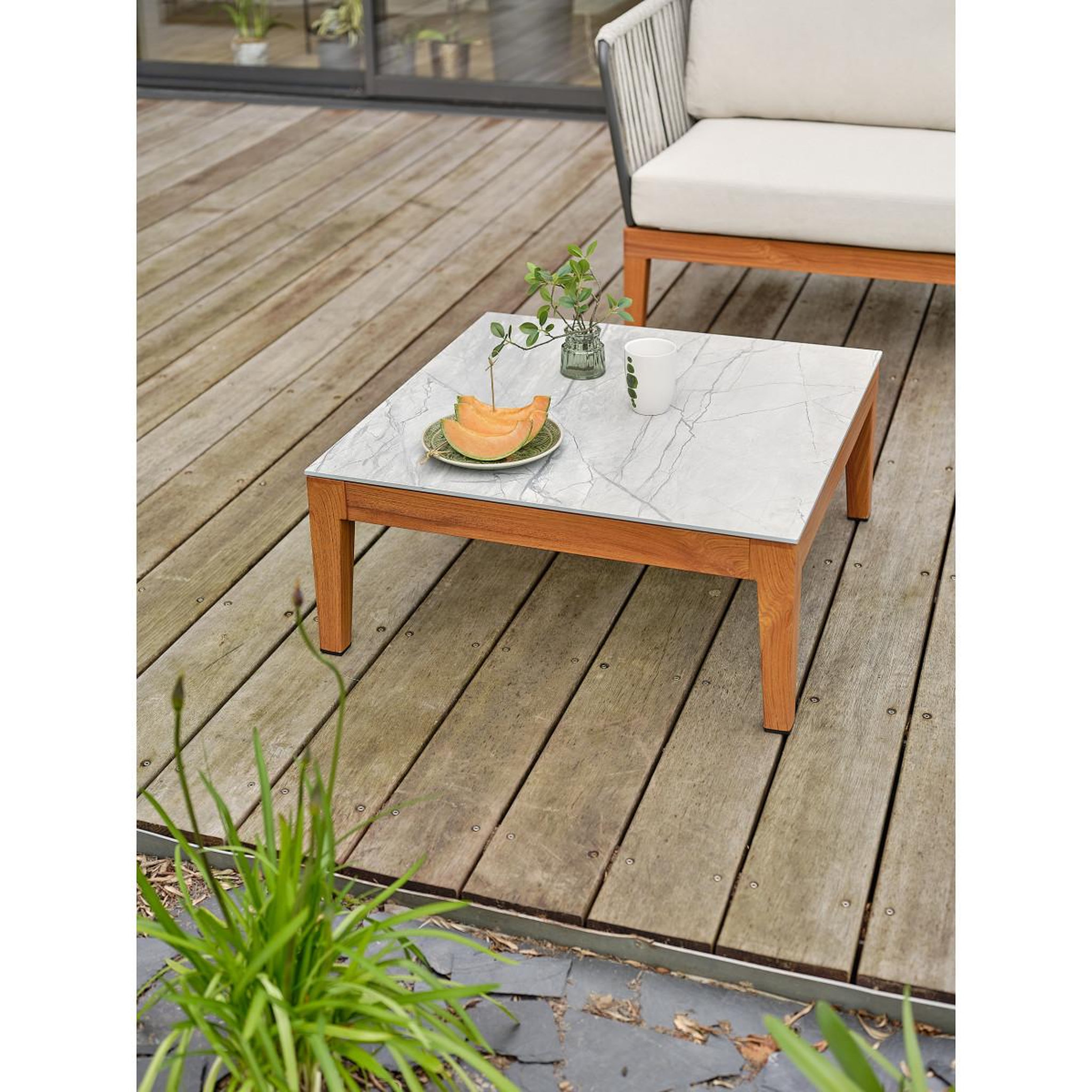 Voir la diapositive 5 : Paris Prix Salon de jardin 4 places  alphi  150cm marron