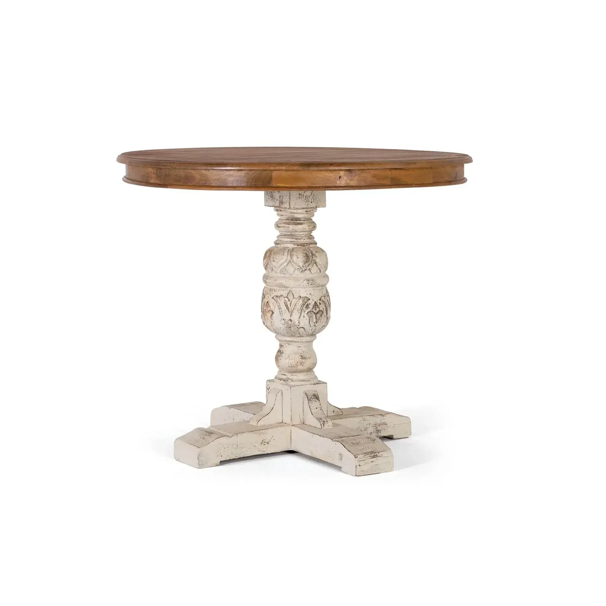 GINER Y COLOMER SL Tables à manger en bois de manguier massif 100 cm style vintage contemporain