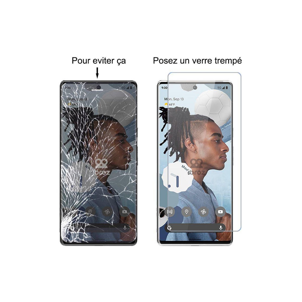 IBROZ Protège écran Google pixel 6 Verre trempe x3