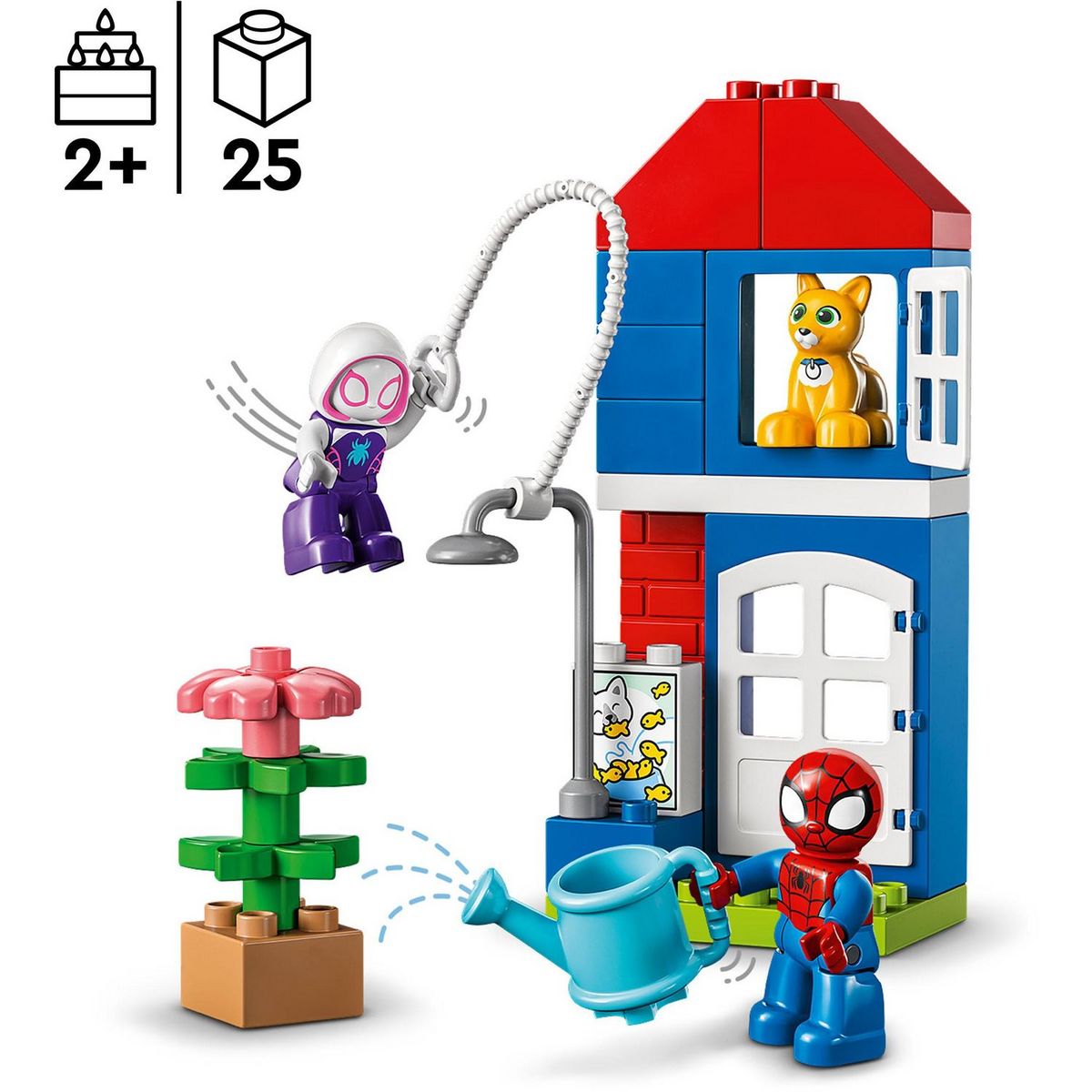 LEGO Marvel Super Heros 10995 La maison de Spider Man, Jouet Enfants 2 Ans, Spidey et ses Amis