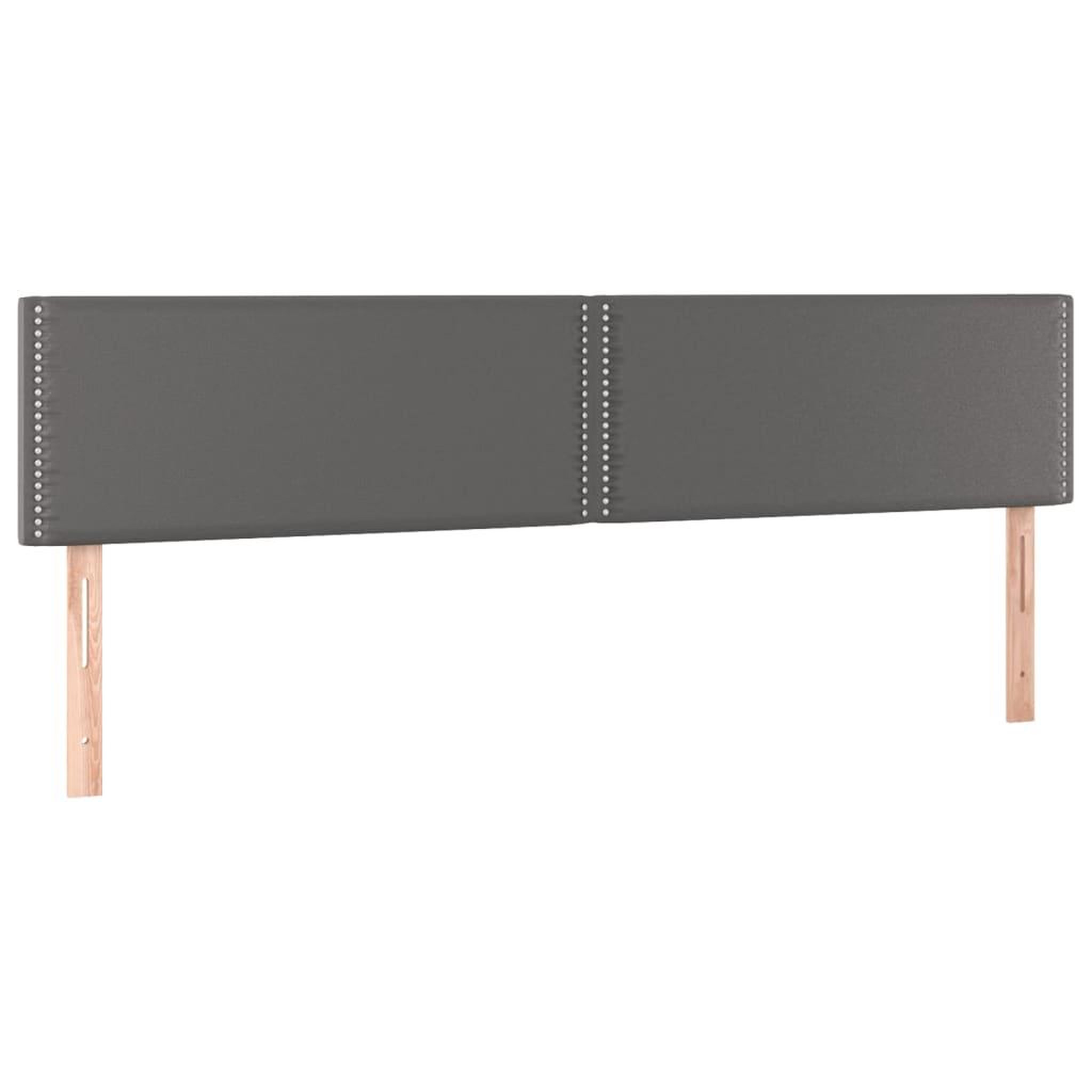 Voir la diapositive 2 : VIDAXL Tetes de lit 2 pcs Gris 100x5x78/88 cm Similicuir
