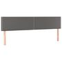 Voir la diapositive 2 : VIDAXL Tetes de lit 2 pcs Gris 100x5x78/88 cm Similicuir