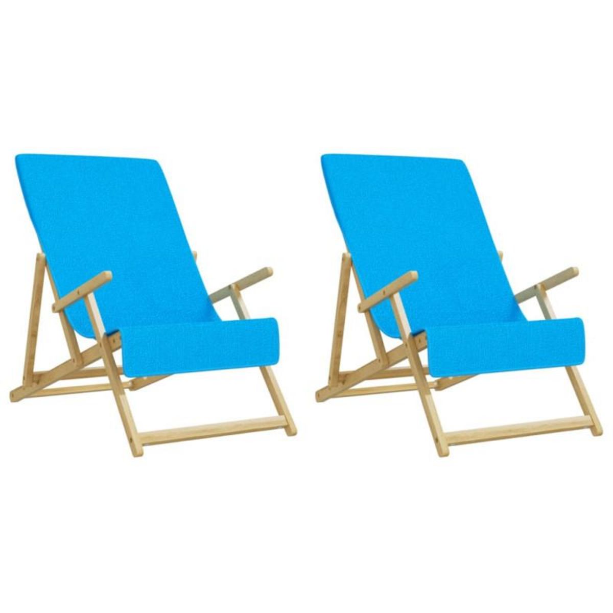 VIDAXL Serviettes de plage 2 pcs turquoise 60x135 cm tissu 400 GSM