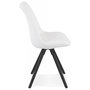 Voir la diapositive 3 : Paris Prix Chaise Design en Tissu Bouclé  Alisa  82cm Blanc & Noir