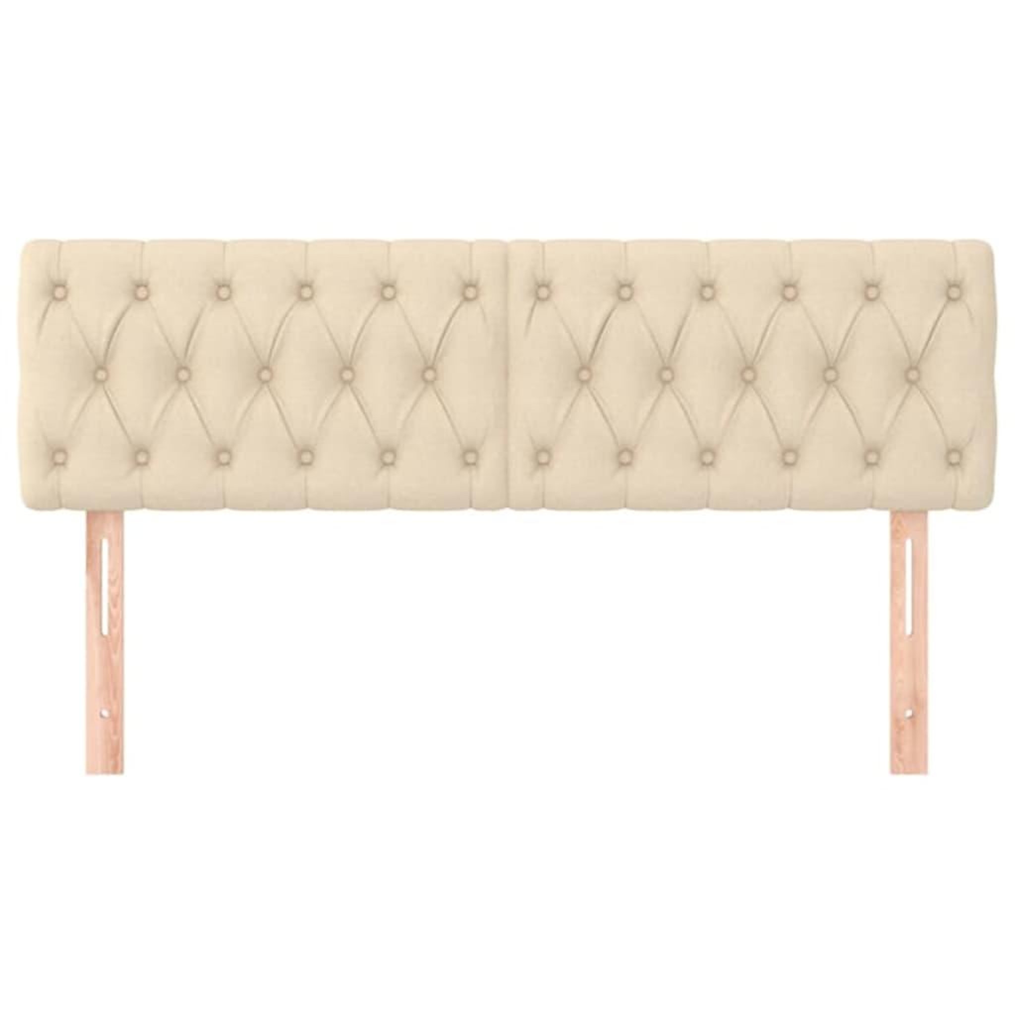Voir la diapositive 3 : VIDAXL Tetes de lit 2 pcs Creme 72x7x78/88 cm Tissu