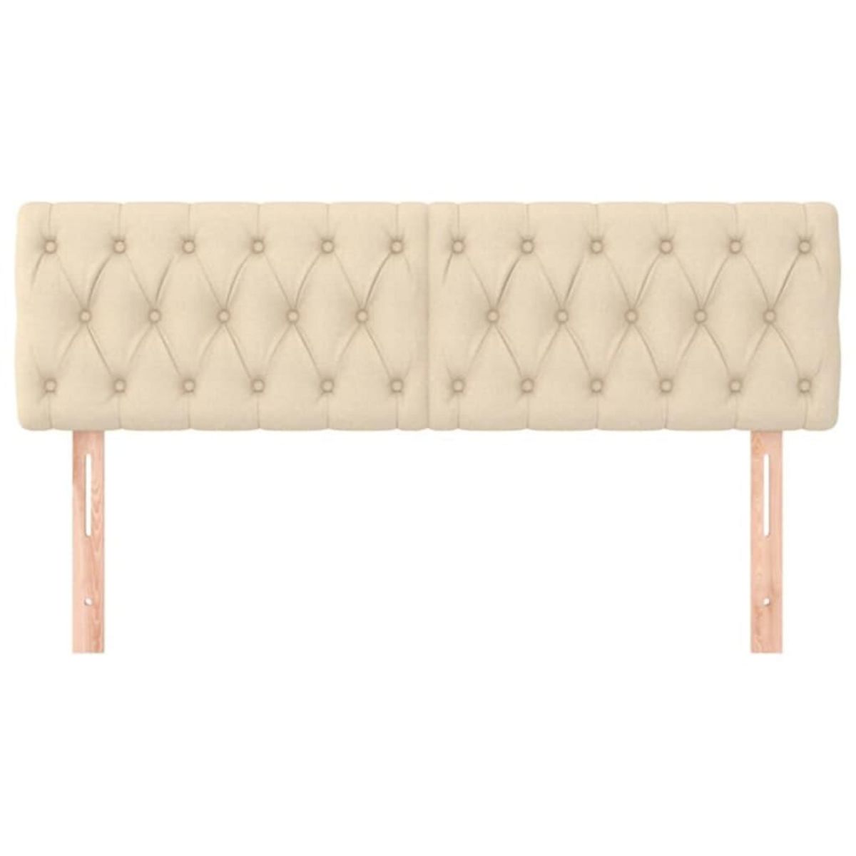 VIDAXL Tetes de lit 2 pcs Creme 72x7x78/88 cm Tissu