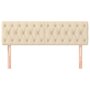 Voir la diapositive 3 : VIDAXL Tetes de lit 2 pcs Creme 72x7x78/88 cm Tissu