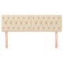 Voir la diapositive 3 : VIDAXL Tetes de lit 2 pcs Creme 72x7x78/88 cm Tissu