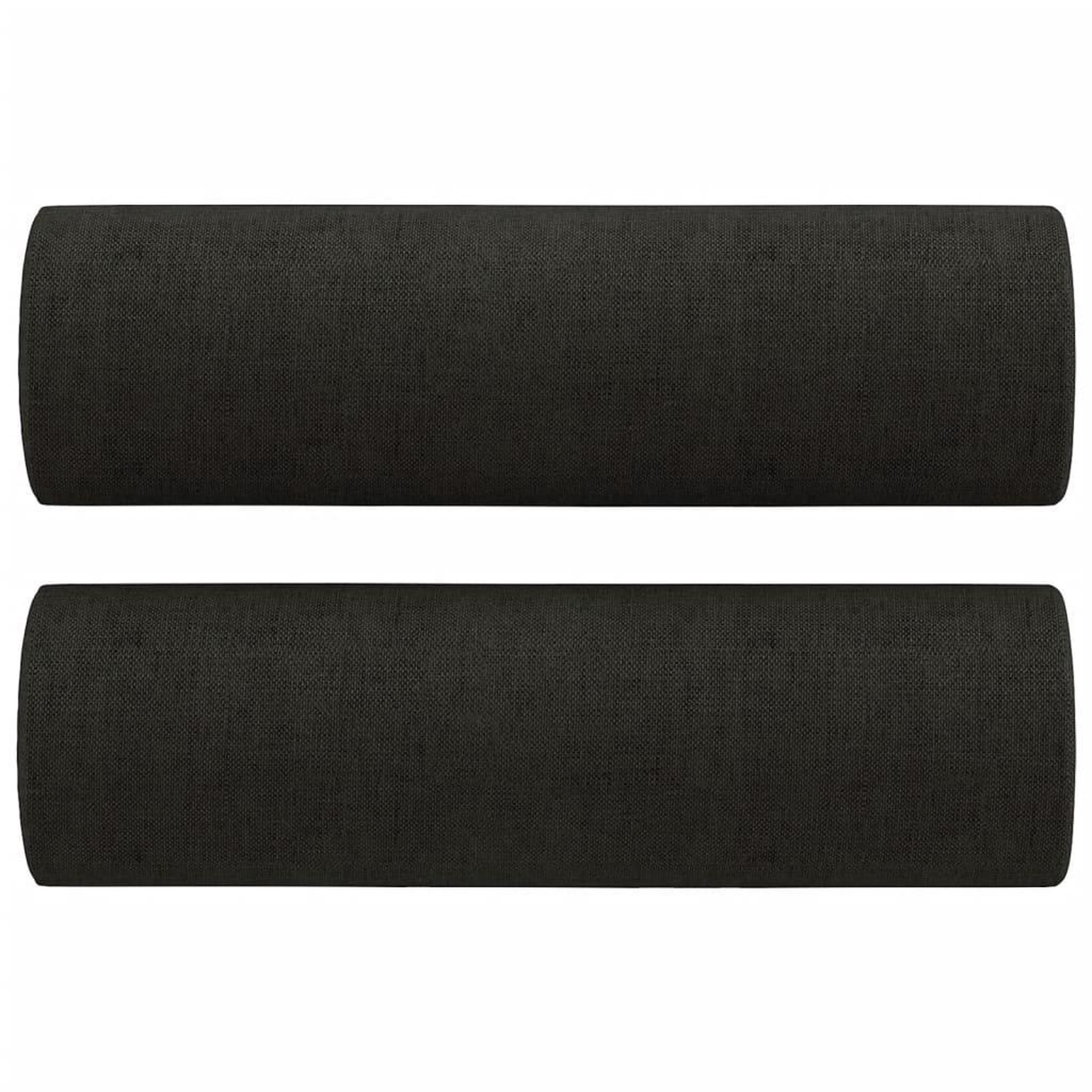 Voir la diapositive 5 : VIDAXL Canape 2 places avec oreillers decoratifs noir 140 cm tissu