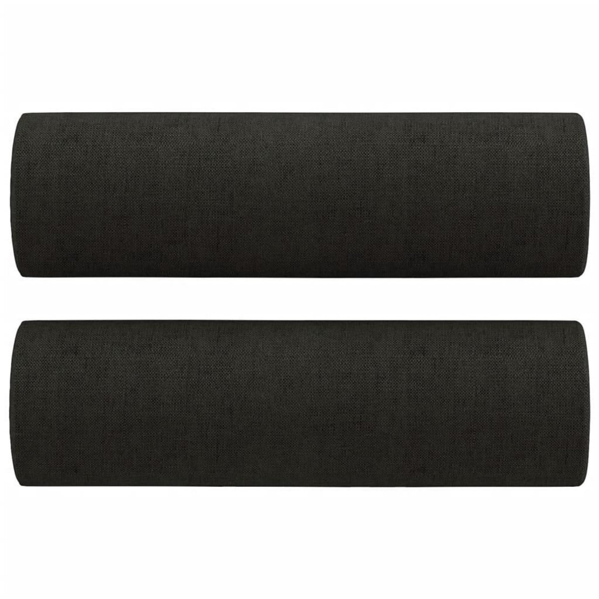 VIDAXL Canape 2 places avec oreillers decoratifs noir 140 cm tissu