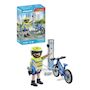 Voir la diapositive 3 : PLAYMOBIL 71732 Policier cycliste et borne de recharge électrique