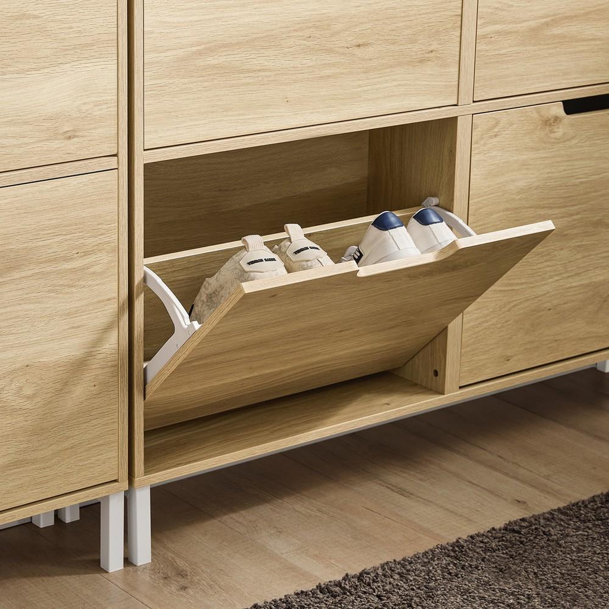 Voir la diapositive 4 : SOBUY SoBuy - Meuble À Chaussures 4 portes - Minimaliste - FSR100