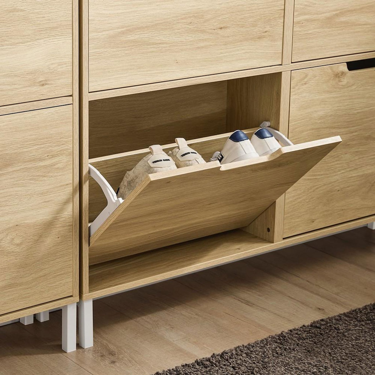 SOBUY SoBuy - Meuble À Chaussures 4 portes - Minimaliste - FSR100