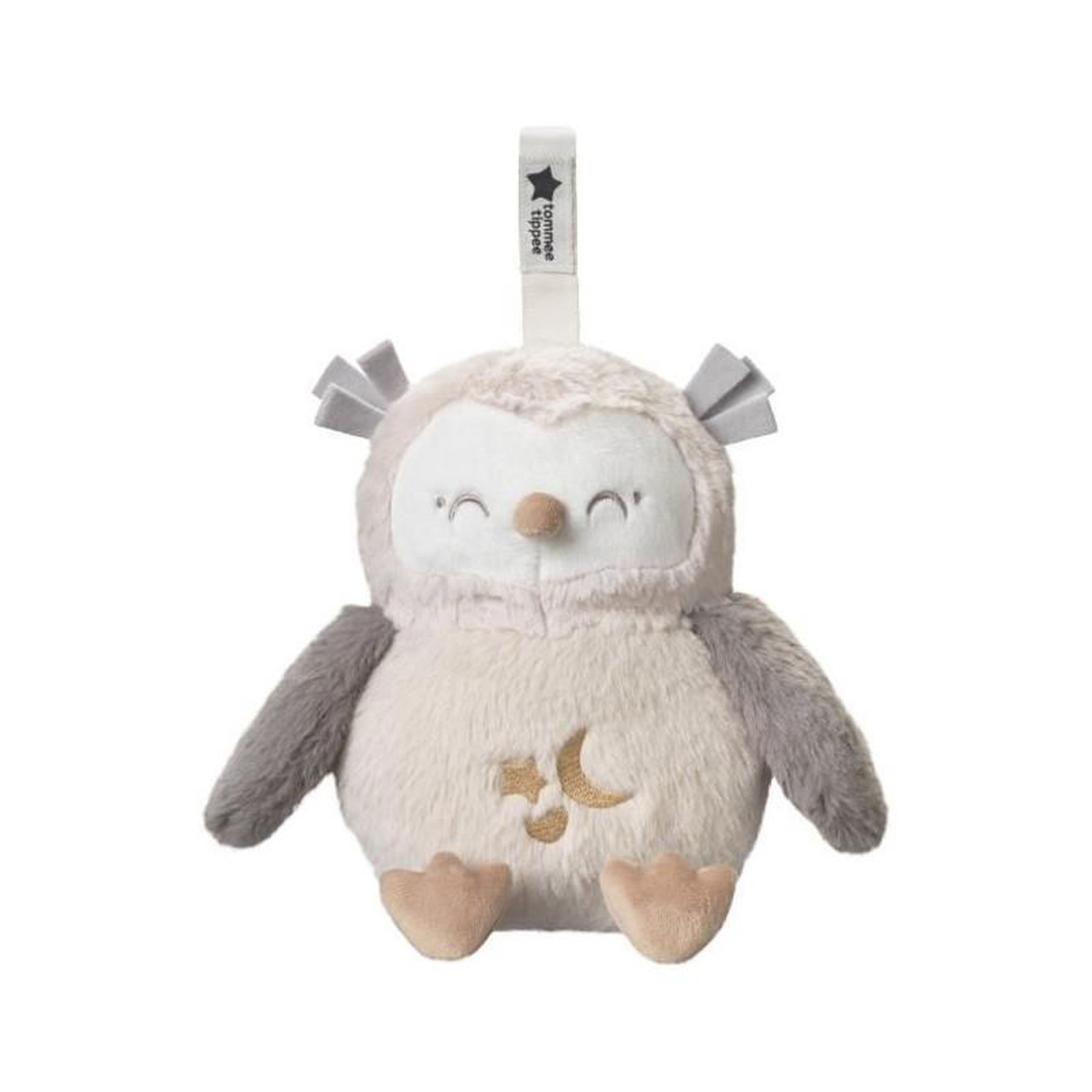 TOMMEE TIPPEE TOMME TIPPEE, Peluche veilleuse de luxe avec CrySensor, 6 sons apaisants, USB, lavable en machine, Ollie la Chouette