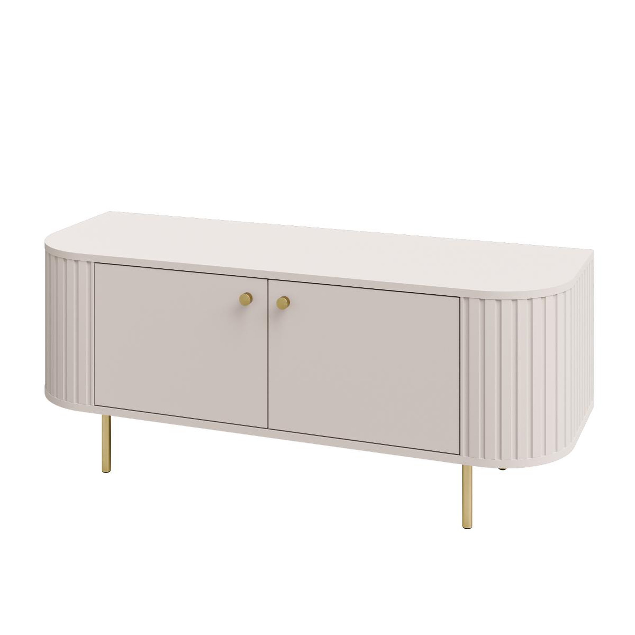 Voir la diapositive 4 : JLC KREATION Meuble tv beige et doré 120cm lilio