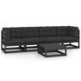 Voir la diapositive 2 : VIDAXL Salon de jardin 5 pcs avec coussins Bois de pin massif