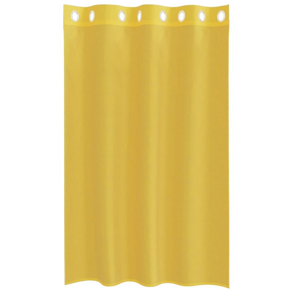 VIDAXL Rideaux en voile avec œillets 2 pcs jaune