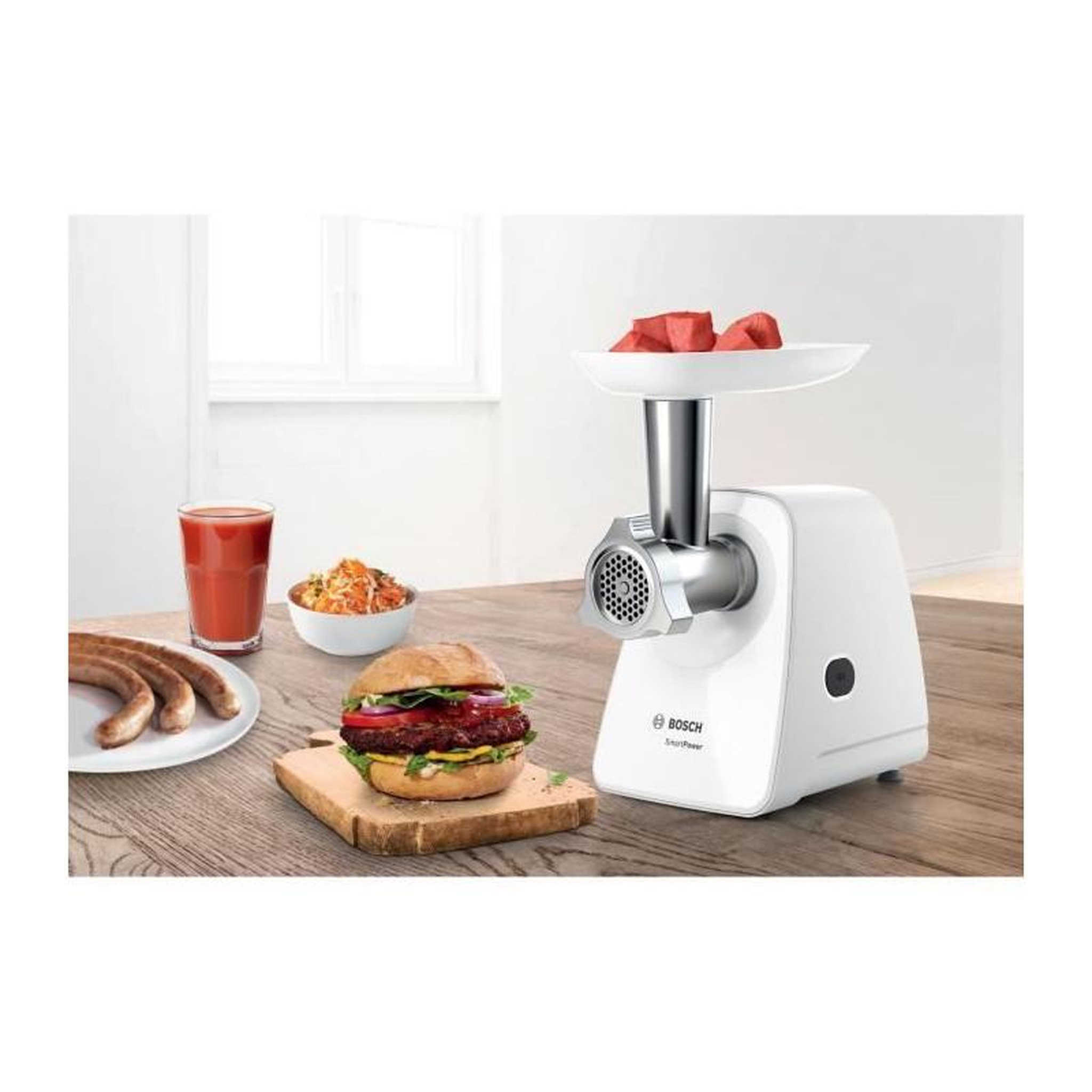 Voir la diapositive 2 : BOSCH Hachoir a viande SmartPower - BOSCH - MFW2500W - 350 W - 1,7 kg/mn - 1 grille de hachoir - Noir