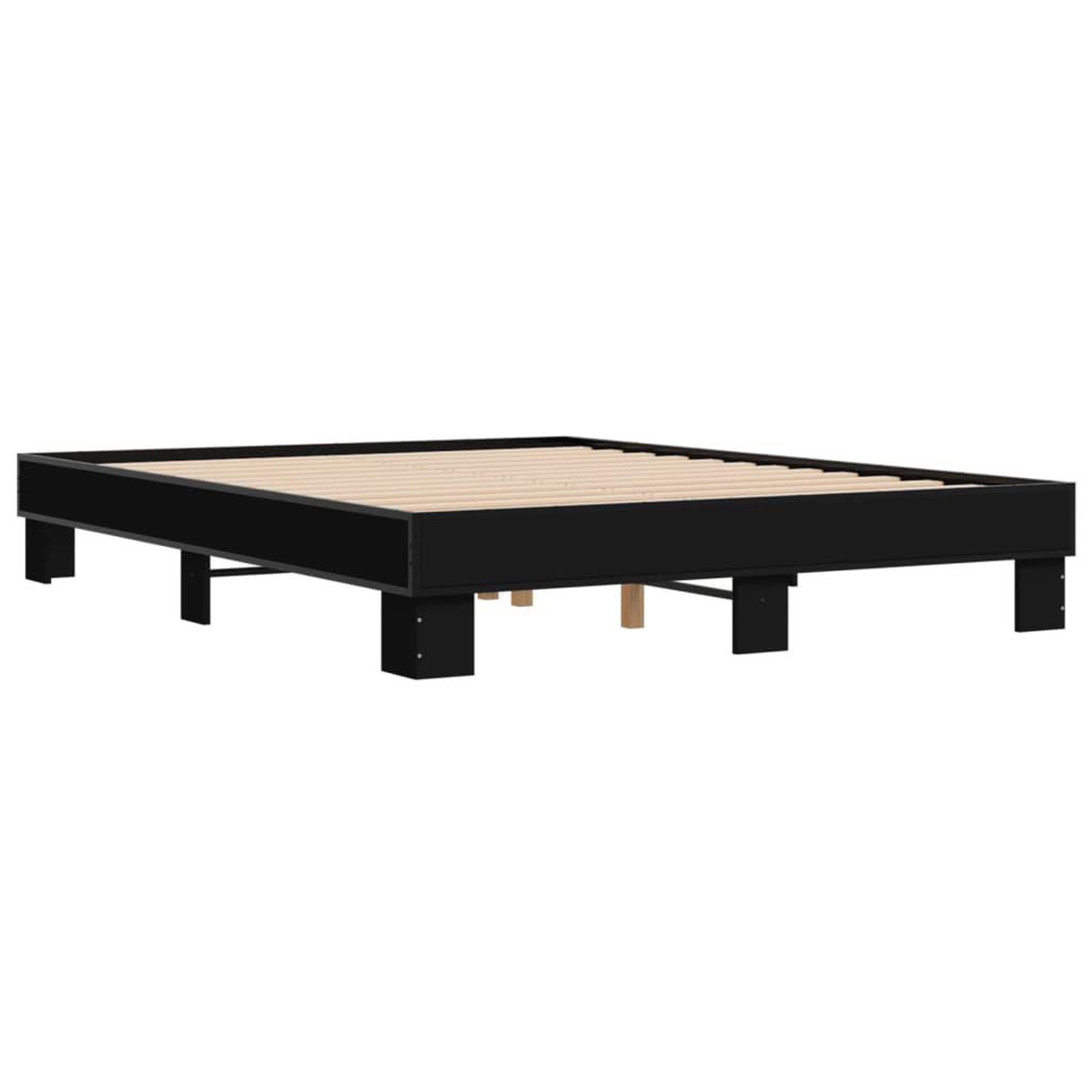 Voir la diapositive 3 : VIDAXL Cadre de lit sans matelas noir 150x200 cm