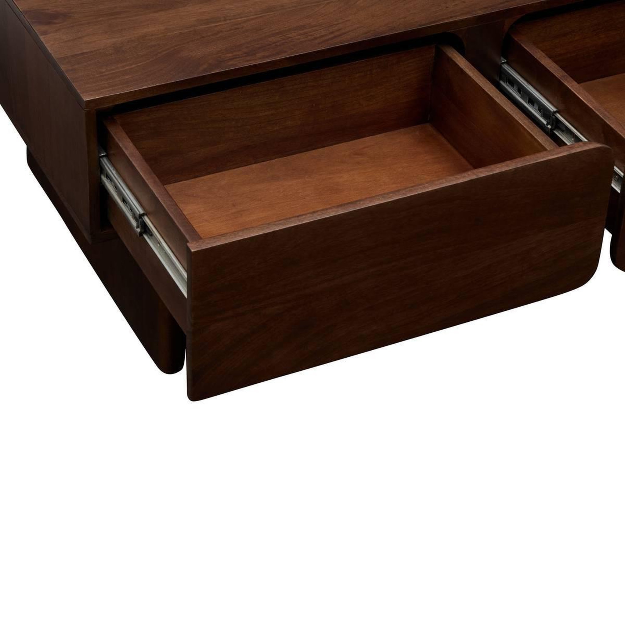 Voir la diapositive 4 : ATMOSPHERA Table Basse 2 Tiroirs en Bois  Nyero  109cm Marron