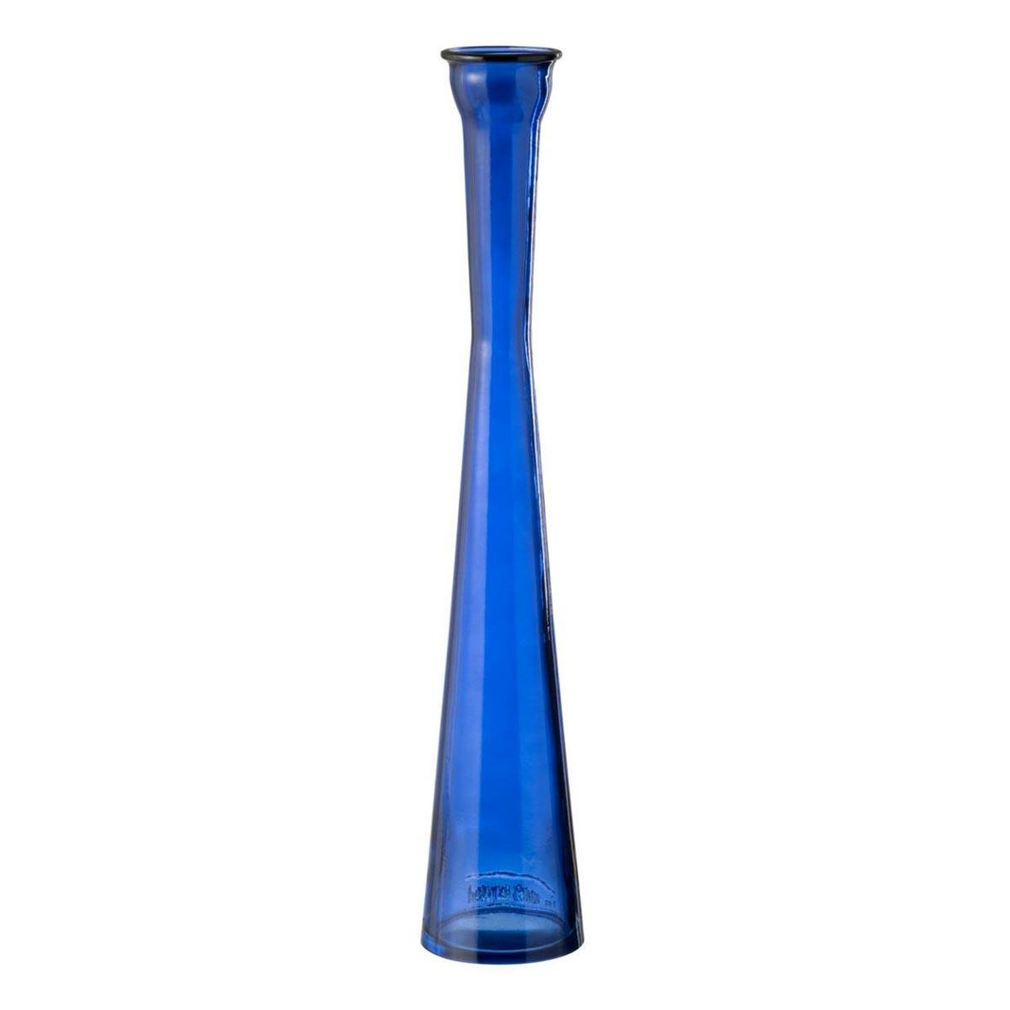 J-LINE Vase tube en verre  stripe  51cm bleu