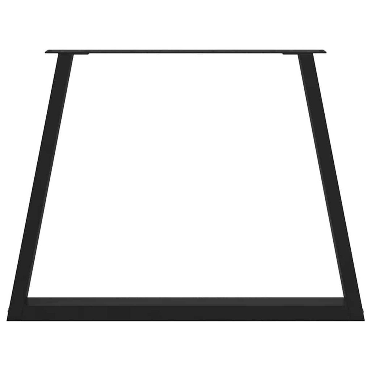 VIDAXL Pieds de table a manger forme de V 2 pcs noir 90x(72-73,3) cm