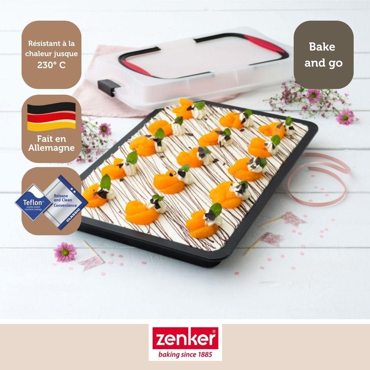 ZENKER Plaque de cuisson 42 x 29 cm avec couvercle Zenker Special To Go