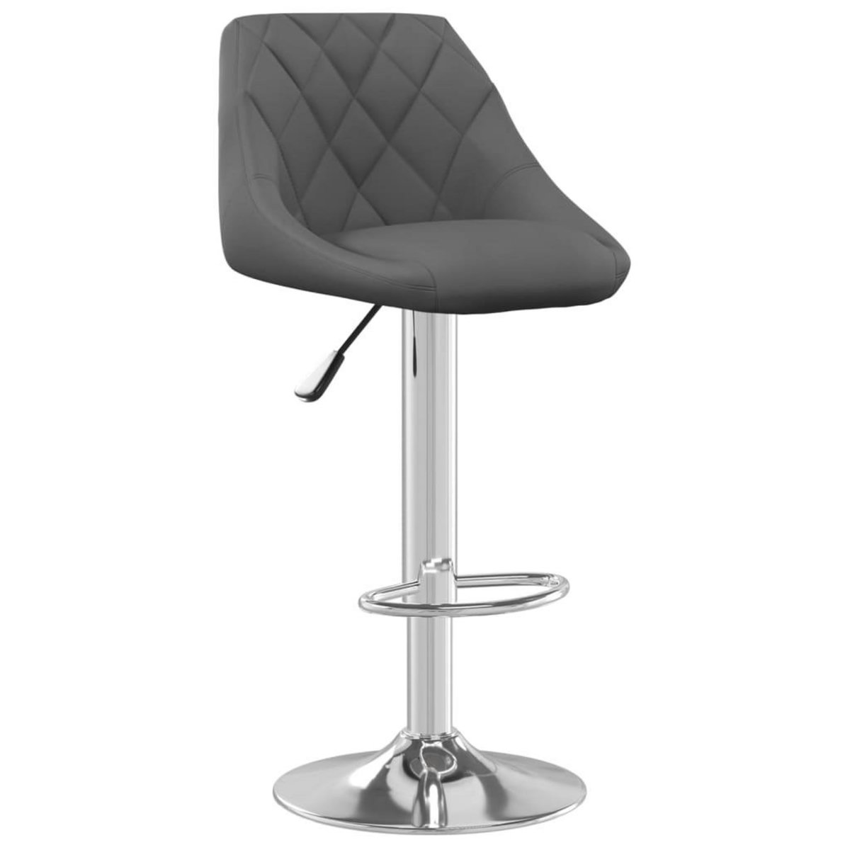 VIDAXL Tabouret de bar Gris fonce Velours